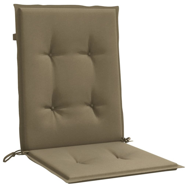 Cojines silla respaldo bajo 4 ud tela taupe melange 100x50x4 cm M 5