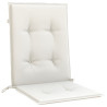 Cojines silla respaldo bajo 2 ud tela crema melange 100x50x4 cm 5