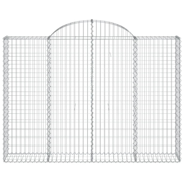Cestos gabião arqueados 12 pcs 200x30x140/160 ferro galvanizado M 4