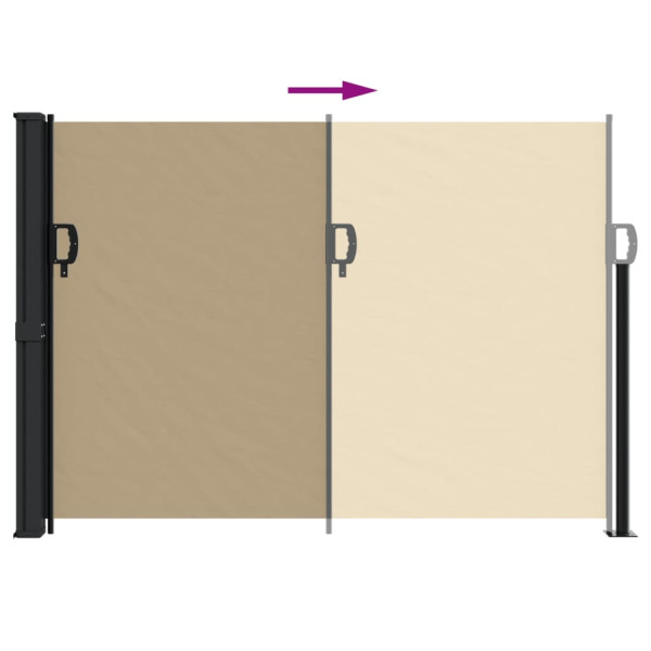 Toldo lateral retráctil beige 140x300 cm M 5