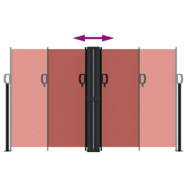 Toldo lateral retrátil 140x600 cm terracota M 5