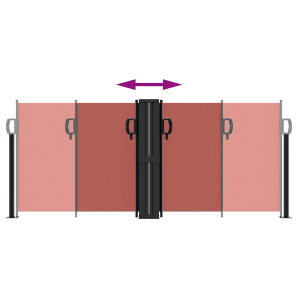 Toldo lateral retráctil terracota 100x600 cm M 5