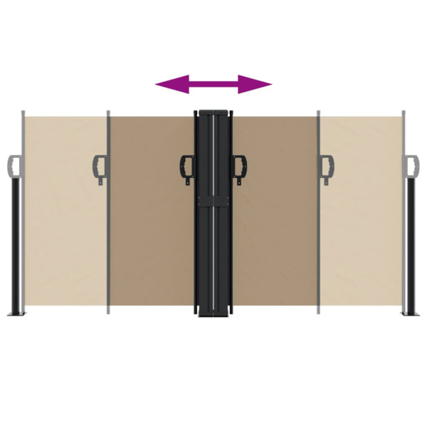 Toldo lateral retráctil gris taupe 120x1000 cm M 5