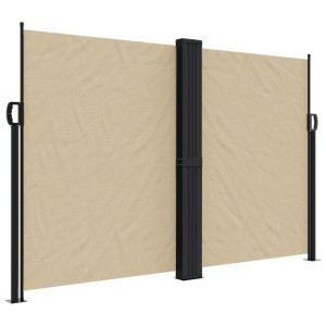 Toldo lateral retráctil beige 160x1000 cm H