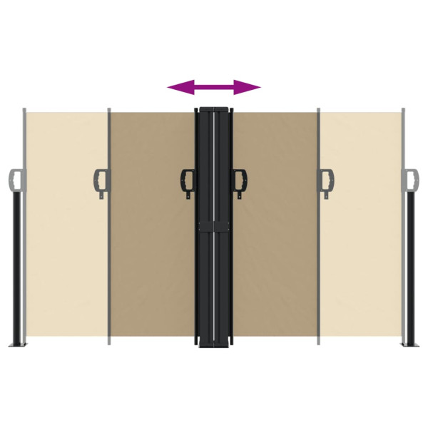 Toldo lateral retrátil 140x1200 cm bege M 5