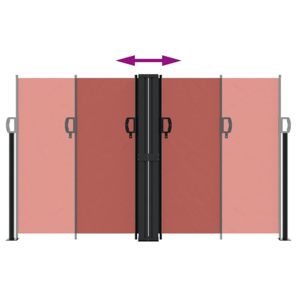 Toldo lateral retráctil terracota 140x1000 cm M 5