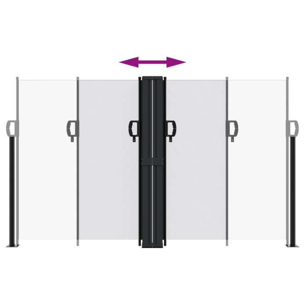 Toldo lateral retrátil 140x1000 cm branco M 5