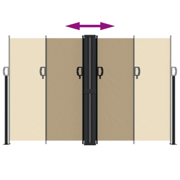 Toldo lateral retráctil beige 160x1200 cm M 5