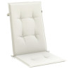Cojines silla respaldo alto 4 uds tela crema melange 120x50x4cm 4