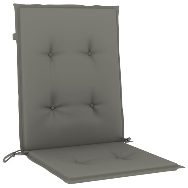 Cojines para silla respaldo bajo 6 ud tela gris oscuro melange M 5