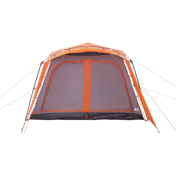 Tenda familiar c/ alpendre 9 p. libertação rápida cinza/laranja M 5