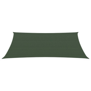 Para-sol estilo vela 160 g/m² 6x7 m PEAD verde-escuro H