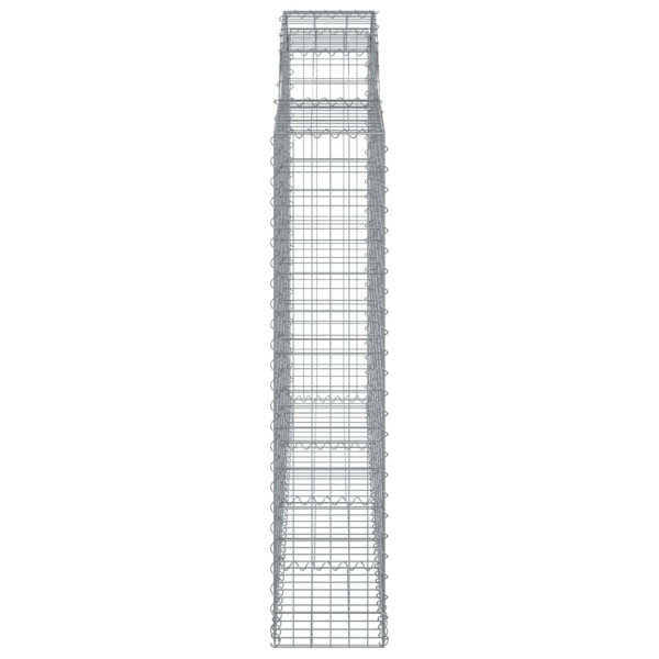 Cestos gabião arqueados 14 pcs 200x30x140/160 ferro galvanizado M 5