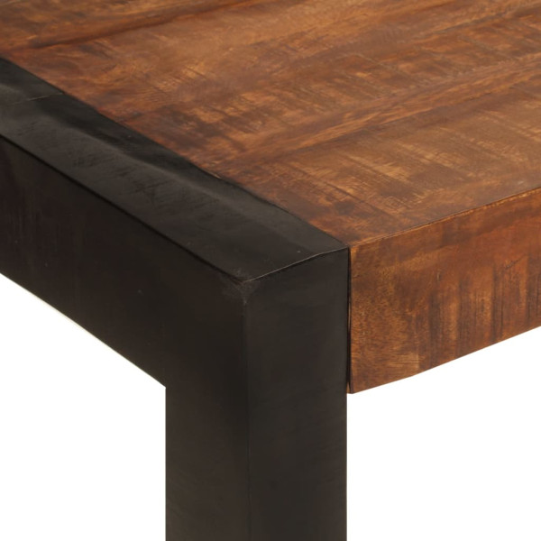 Mesa de comedor madera maciza de mango marrón miel 120x60x76 cm M 5
