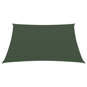 Para-sol estilo vela 160 g/m² 3x3 m PEAD verde-escuro H