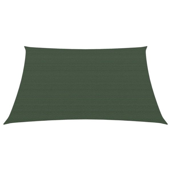 Para-sol estilo vela 160 g/m² 3x3 m PEAD verde-escuro M 2