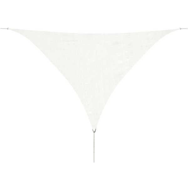Toldo de vela triangular HDPE 3.6x3.6x3.6 m blanco D