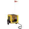Remolque bicicleta mascotas hierro tela Oxford amarillo negro 3
