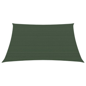 Toldo de vela HDPE verde oscuro 160 g/m² 2.5x2.5 m H