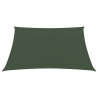 Toldo de vela HDPE verde oscuro 160 g/m² 2.5x2.5 m 2