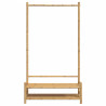 Roupeiro com prateleiras 103x40x183 cm bambu 5