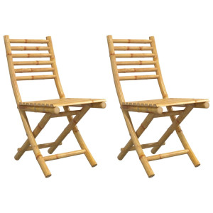 Cadeiras de jardim dobráveis 2 pcs 43x54x88 cm bambu H