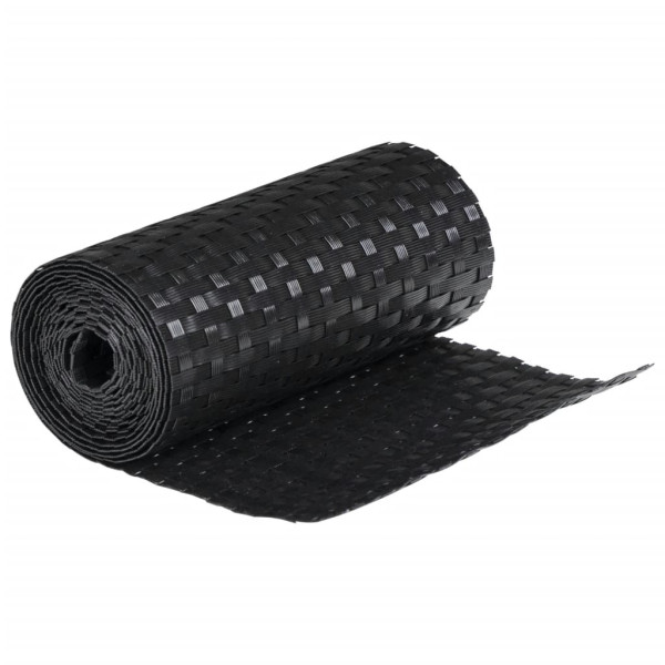Telas de varanda 10 pcs 255x19 cm vime PE preto M 4