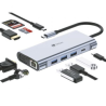 Docking usb tipo-c leotec leds01/ 3xusb/ 2xusb tipo-c/ 1xusb tipo-c pd/ 1xhdmi 4k/ 1xvga/ 1xrj45/ 1xaudio/ 1xlector tarjetas sd 1