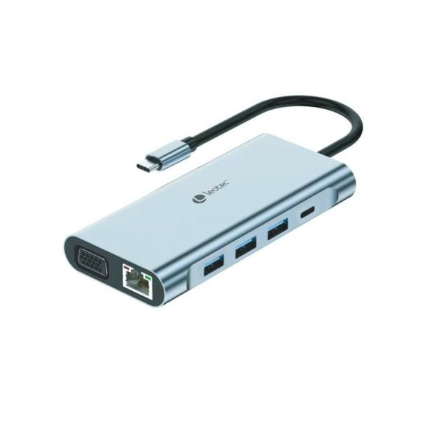 Docking Leotec USB tipo-C LEDS01 gris M 4