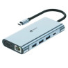 Docking usb tipo-c leotec leds01/ 3xusb/ 2xusb tipo-c/ 1xusb tipo-c pd/ 1xhdmi 4k/ 1xvga/ 1xrj45/ 1xaudio/ 1xlector tarjetas sd 4