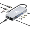 Docking usb tipo-c leotec leds02/ 3xusb/ 1xusb tipo-c/ 1xusb tipo-c pd/ 2xhdmi 4k/ 1xrj45/ 1xlector tarjetas sd y microsd/ gris 2