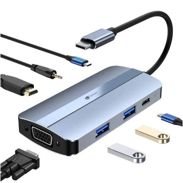 Docking Leotec USB tipo-C LEDS04 gris D