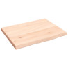 Estante de pared madera maciza de roble sin tratar 40x30x2 cm 2