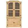 Armario con vitrina Corona madera maciza pino 103.5x42x180 cm 3