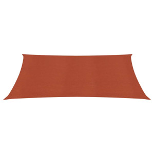 Para-sol estilo vela 160 g/m² 3x5 m PEAD terracota H