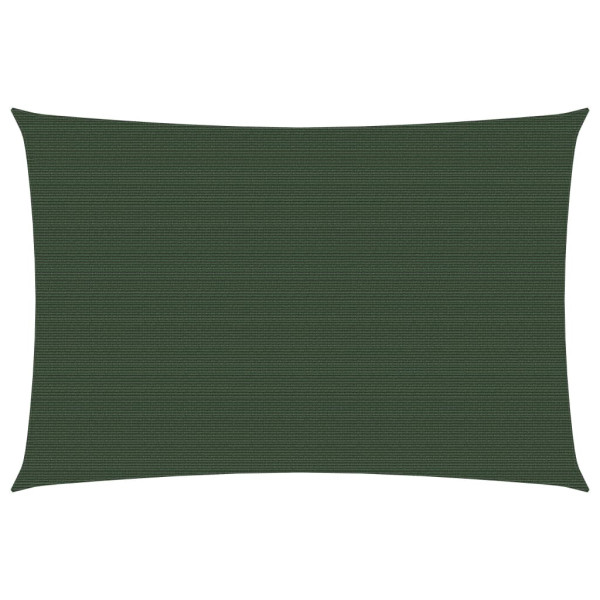 Toldo de vela verde oscuro HDPE 160 g/m² 3x4.5 m D