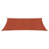 Toldo de vela HDPE terracota 160 g/m² 2x5 m 2