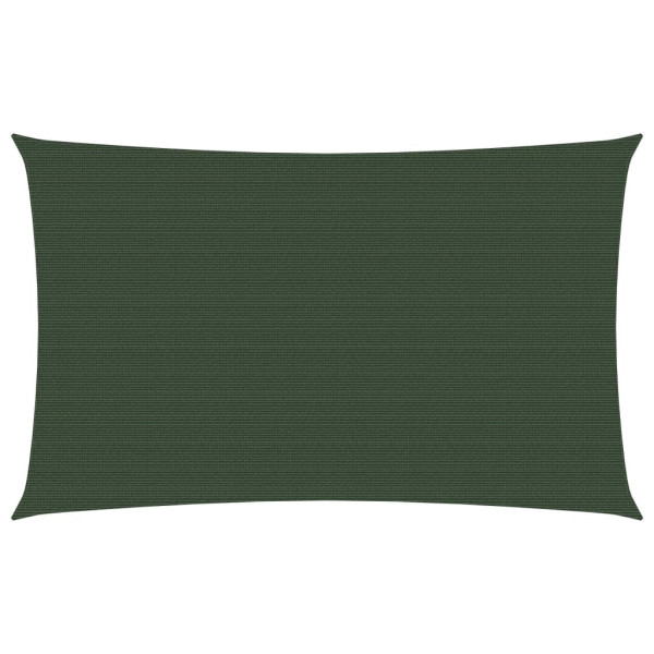 Toldo de vela verde oscuro HDPE 160 g/m² 2x5 m D