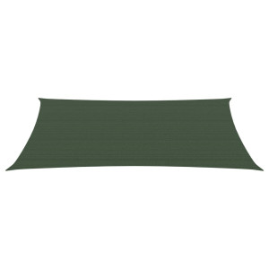 Toldo de vela verde oscuro HDPE 160 g/m² 2x5 m H