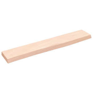 Estante de pared madera maciza de roble sin tratar 60x10x2 cm H
