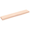 Estante de pared madera maciza de roble sin tratar 60x10x2 cm 2