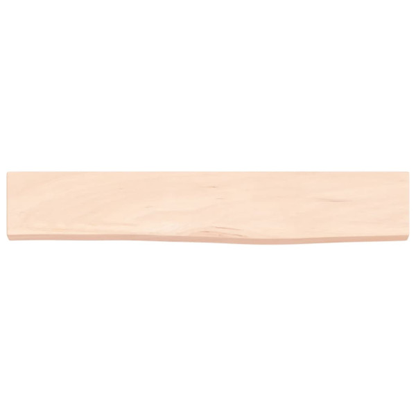 Estante de pared madera maciza de roble sin tratar 60x10x2 cm M 4