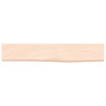 Estante de pared madera maciza de roble sin tratar 60x10x2 cm 4