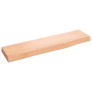 Estante de pared madera de roble tratada marrón claro 40x10x2cm H