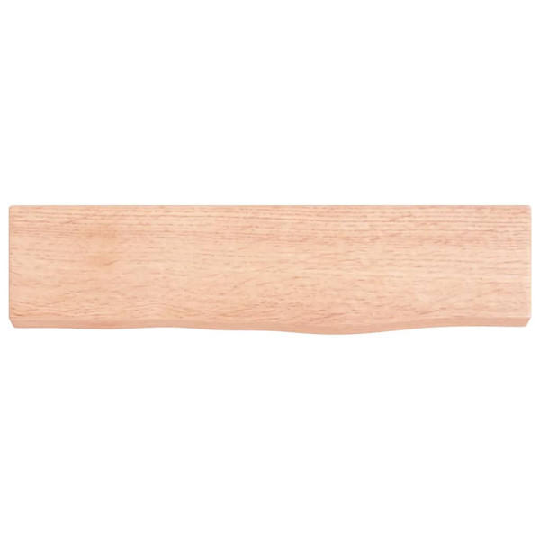 Estante de pared madera de roble tratada marrón claro 40x10x2cm M 4