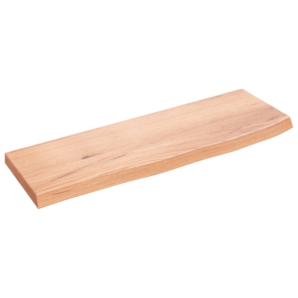 Estante de pared madera de roble tratada marrón claro 60x20x2cm M 2