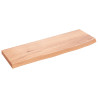 Estante de pared madera de roble tratada marrón claro 60x20x2cm 2