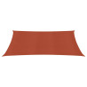 Para-sol estilo vela 160 g/m² 5x7 m PEAD terracota 2