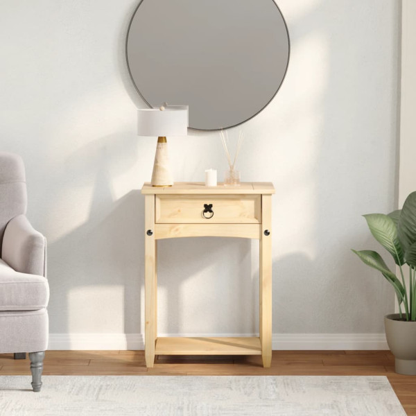 Mesa consola Corona madera maciza de pino 55x35x73 cm M 3