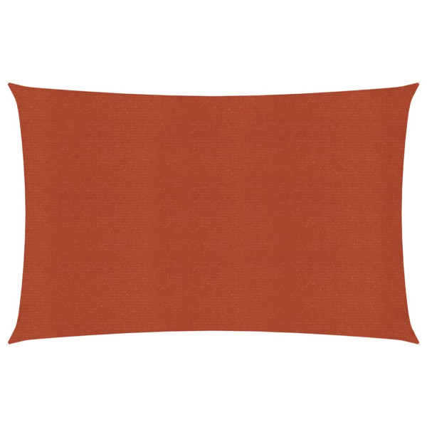 Toldo de vela HDPE terracota 160 g/m² 6x8 m D